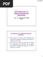 Introduction To Spectrochemical Methods