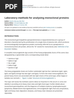 Laboratory Methods For Analyzing Monoclonal Proteins - UpToDate