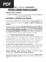 TAREA Nº1 de 1ºBACHILLERATO VIDEO PASSÉ