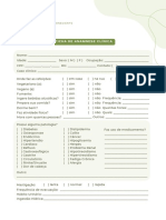 Ficha de Anamnese Clínica