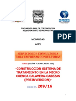 Construccion Sistema de Tratamiento en La Micro Cuenca Calavera-Cabezas (Preinversion)