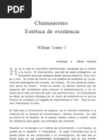 Chamanismo. Estética de Existencias. William Torres C.