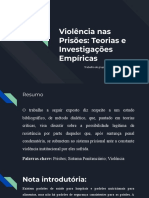 Violência Nas Prisões - Teorias e Investigações Empíricas