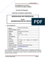 Administración de Proyectos