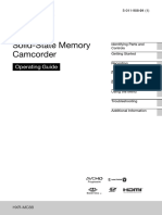 Solid-State Memory Camcorder: Operating Guide