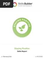 STAYING POSITIVE - Bhavanraj Kalsi