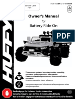 Owner's Manual: Battery Ride On