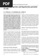 Dynamic Properties and Liquefaction Potential of Soils