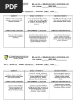 Plan de Aprendizaje 3 Año Castellano 2022-2023