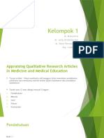 Diskusi Kelompok 1 - TEORI CRITICAL APPRAISAL KUALITATIF