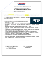 Declaración Jurada de Los Hechos - Acta PPFF