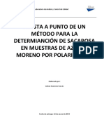 Puesta A Punto de Un Método para La Determinación de Sacarosa en Muestras de Azúcar Moreno Por Polarimetría