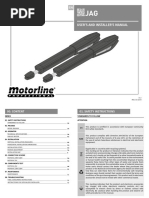 Fisa Tehnica Kit Automatizare Poarta Batanta Motorline KIT JAG 600 - 230V