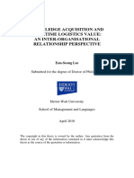 Knowledge Acquisition and Maritime Logistics Value: An Inter-Organisational Relationship Perspective