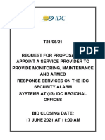 T21 - 05 - 21 Appointment of A Service Provider For Provision of Monitoring Maintenance On Security Alarm System 1