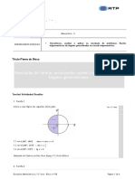 08 - Matemática A - 11º Ano - Resolução de Tarefas Envolvendo Razões Trigonométricas de Ângulos Generalizados