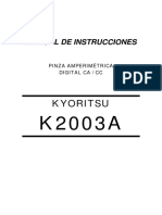 Kyoritsu: Manual de Instrucciones