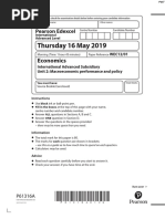 June 2019 (IAL) QP - Unit 2 Edexcel Economics A-Level