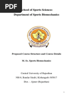 M.SC - SPORTS BIOMECHANICS SYLLABUS - OLD