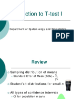 Lecture 12 - T-Test I