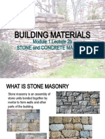 2020 BUILDING TECHNOLOGY 1 Module 1 Lecture 2b - Stone and Concrete Masonry