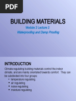 2020 BUILDING TECHNOLOGY 1 Module 2 Lecture 2 - Waterproofing and Dampproofing