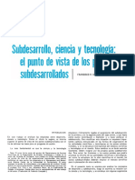 Subdesarrollo, Ciencia y Tecnología