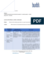 Segundas Observaciones de Buddi Limited A La Licitación 058 2022