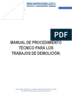 Proceso Constructivo de Demolicion