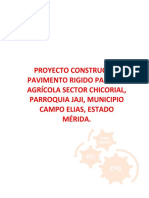 Proyecto Pavimento Rigido Sector El Chicorial