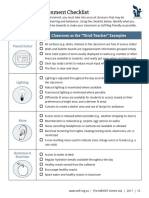 2 5 Class Environment Reflection Tool Checklist