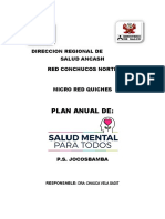 Plan Anual de Salud Mental