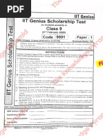 IIT Genius 9th Paper-1 (FIITJEE) 