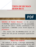 Selection of Human Resource