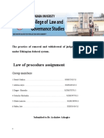 Law of Procedure Assignments by Getachew Shebeshe