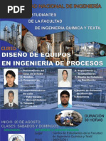 Curso: Diseño de Equipos en Ingeniería de Procesos.