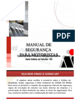 Manual de Segurança para Motoristas - Cosma SAP