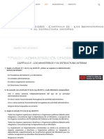 Test Título I Ley 40 - 2015 - Capítulo II - Los Ministerios y Su Estructura Interna. Preparación de Oposiciones