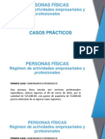 Régimen Actividades Empresariales Casos Prácticos