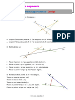 Exercices 6ème Alignement Appartenance Les Segments Correction