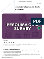 Pesquisa Survey - Um Guia Dos Objetivos Às Variáveis