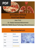 Mycobacterium: Acid Fast Bacilli