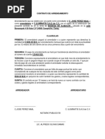 Contrato de Arrendamiento