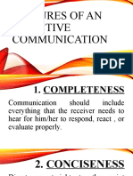 Features of An Effective Communication