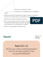 Y9 Lesson 1 Rate Your Salah and Khushu