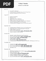 BSSS Academic Calendar 2022-23