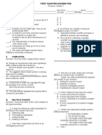 1st Periodic Test - Science 7