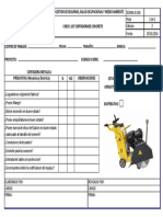 Check List - Cortadora de Losa