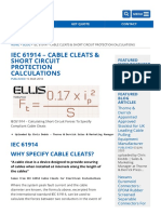 IEC 61914 - Cable Cleats & Short Circuit Protection Calculation IEC61914