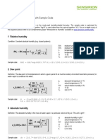 An Humidity Formulae